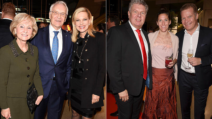 Prominente Gäste in der BMW-Welt: Karin und Edmund Stoiber mit Nina Ruge, Oberbürgermeiter Dieter Reiter mit Andreas Steinfatt und Frau Elisabeth. Prominente Gäste in der BMW-Welt: Karin und Edmund Stoiber mit Nina Ruge, Oberbürgermeiter Dieter Reiter mit Andreas Steinfatt und Frau Elisabeth.