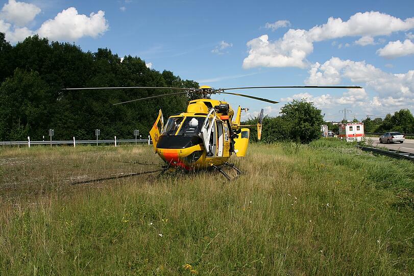 Auch ein Rettungshubschrauber war im Einsatz.