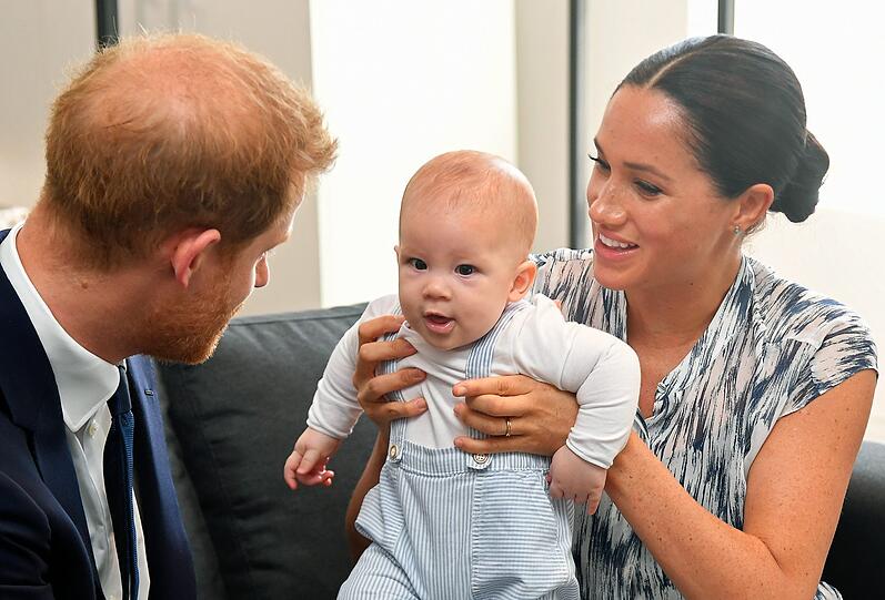 4. Prinz Harry und Herzogin Meghan mit Master Archie (7 Prozent).