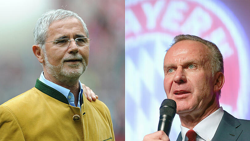 "Der FC Bayern wird Gerd Müller und seine Familie immer unterstützen und ihm helfen, wann immer es nötig ist“, sagt Karl-Heinz Rummenigge zur Alzheimer-Erkrankung von Gerd Müller. "Der FC Bayern wird Gerd Müller und seine Familie immer unterstützen und ihm helfen, wann immer es nötig ist“, sagt Karl-Heinz Rummenigge zur Alzheimer-Erkrankung von Gerd Müller.