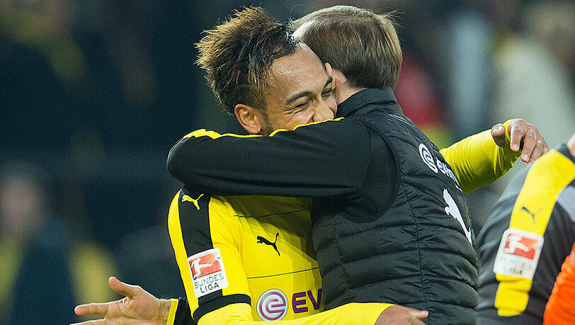 Hatten in dieser Saison schon sehr oft Grund zur Freude: BVB-Torjäger Pierre-Emerick Aubameyang und BVB-Coach Thomas Tuchel. Hatten in dieser Saison schon sehr oft Grund zur Freude: BVB-Torjäger Pierre-Emerick Aubameyang und BVB-Coach Thomas Tuchel.