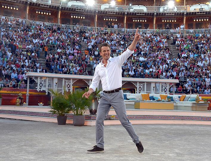 Markus Lanz in der Arena auf Mallorca.