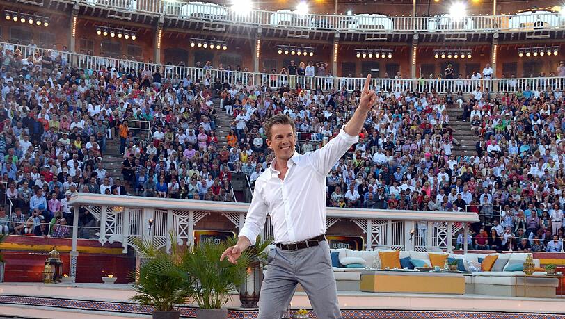 Markus Lanz in der Arena auf Mallorca. Markus Lanz in der Arena auf Mallorca.
