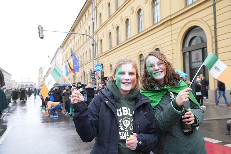 Viele Irland-Flaggen gab es am Wochenende in München zu sehen.
