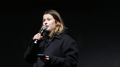 Luisa Neubauer sprach zum Abschluss der Veranstaltung.