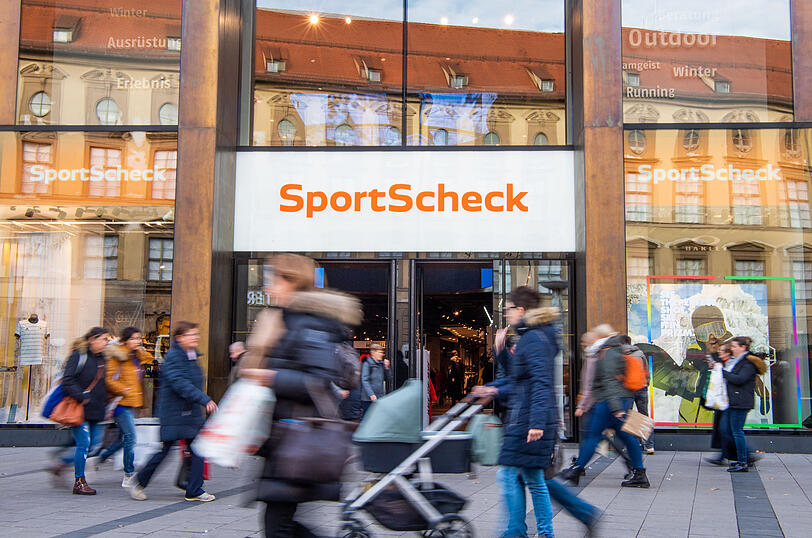 Sport Scheck wird ebenfalls verkauft. Der Flagshipstore in der Münchner Fußgängerzone muss schließen.