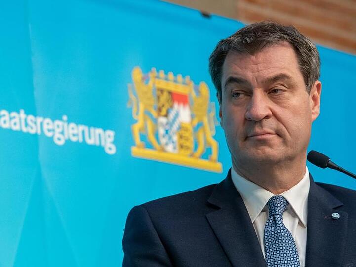 Markus Söder (CSU), Ministerpräsident von Bayern, vor der Presse. Foto: Peter Kneffel/dpa-Pool/dpa