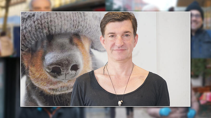 Kinderbuchautor 
und Hunde-Boutiquenbesitzer Tom Fritsch (49):
"Im Moment ist mein Hund Ludwig nicht bei mir - doch ihr seht ihn hier im Hintergrund. Mein Ludwig unterscheidet sich von anderen, weil er unter Ludwigswelt auf Instagram  und auf 
Facebook für sich steht und prominent ist. Wir präsentieren München und haben Fans auf der ganzen Welt. Für mich  ist Ludwig mein 
Seelenhund.   
In meinen Büchern will ich vermitteln: Du musst nicht perfekt sein, sondern nur reinen Herzens solltest du sein.  Meine 
bunte Fantasiewelt bringe ich gerne zu Papier. Und ich mag es, Comicfiguren Leben einzuhauchen. 
Außerdem finde ich Totenköpfe schön, sie sind für mich lebensbejahendes Schmuckstück. 
Im italienischen Restaurant Il Borgo in der Georgenstraße schmecken mir die handgemachte Pasta so gut, dass ich  oft gleich 
eine zweite Portion bestellen möchte. 
Mein Lieblingsgericht für ganz besondere Anlässe ist mein selbst gemachter Schweinebraten. Dafür stehe ich um 5  Uhr in der früh auf und beginne mit der 
Zubereitung, damit ich das Gericht mit der mega Popkornkruste bis 20.30 Uhr für meine Gäste fertige habe.  
Mein Hund Ludwig mag dagegen am liebsten Wild."