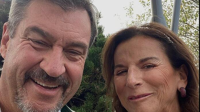 Claudia Obert schoss ein Foto mit Ministerpräsident Markus Söder und teilte es auf Instagram.