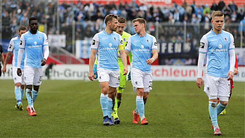 Geschlagen: die Löwen in der Dritten Liga.