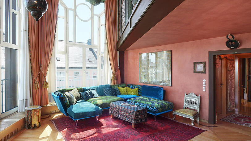 5,40 Meter Deckenhöhe hat das marokkanische Zimmer.
