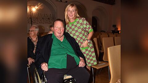 Ottfried Fischer mit seiner Frau Simone.