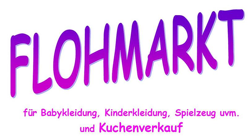 Das Plakat für den Flohmarkt im Jan Amos Comenius Kinderhaus in der  Kaflerstraße 14.