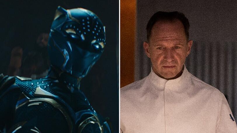 Neben "Black Panther: Wakanda Forever" (li.) bittet im November Ralph Fiennes in "The Menu" zu Tisch.