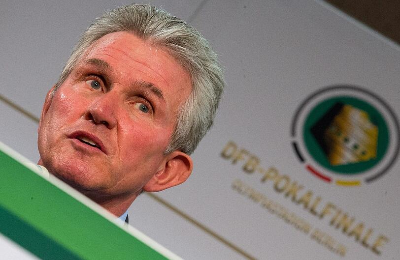 Jupp Heynckes auf der Pressekonferenz in Berlin.
