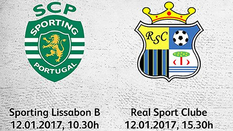 Die ersten beiden Testspielgegner des TSV 1860, beide am Donnerstag: Sporting Lissabon (B) und Real Sport Clube.
