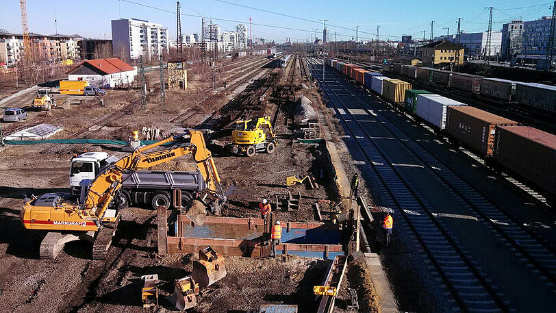 Vorbereitung der Baumaßnahmen im westlichen oberirdischen Bereich der zweiten Stammstrecke.