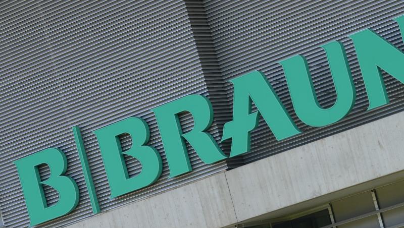 Das Logo des Medizintechnik-Herstellers B. Braun. Foto: Uwe Zucchi/dpa/Archivbild Das Logo des Medizintechnik-Herstellers B. Braun. Foto: Uwe Zucchi/dpa/Archivbild