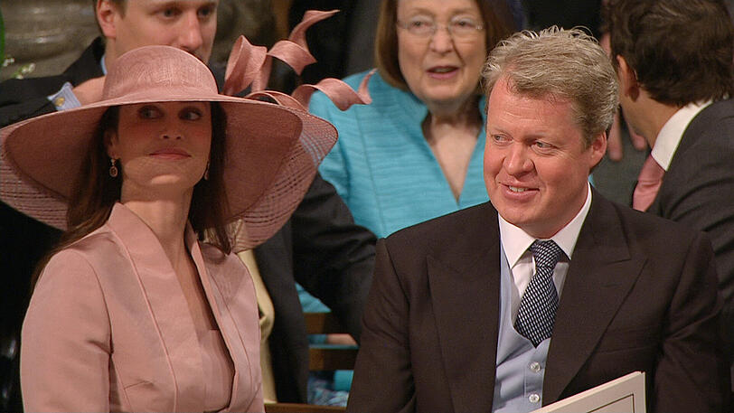 Charles Spencer(r.), der Bruder von Williams Mutter Diana, mit seiner Frau.