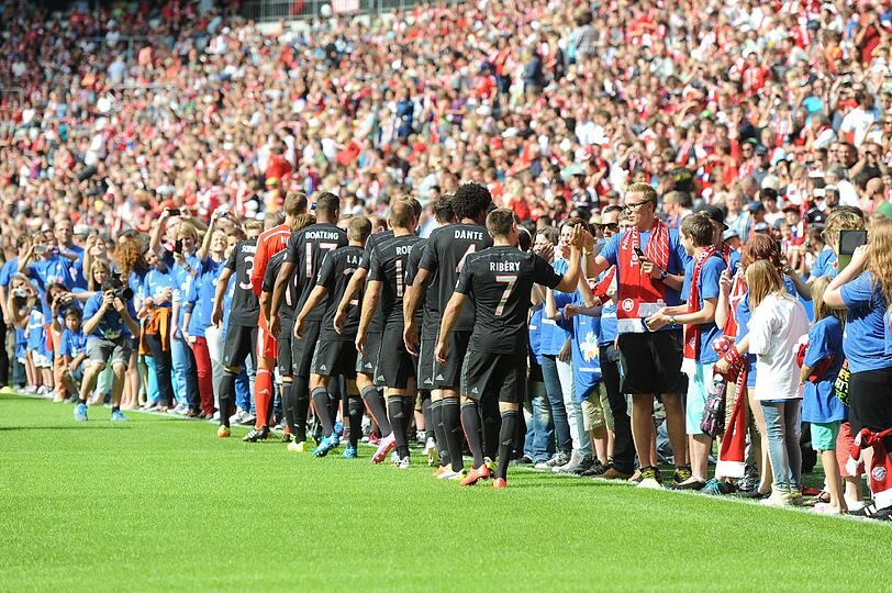 Die Bilder von der Team-Präsentation der Bayern.
