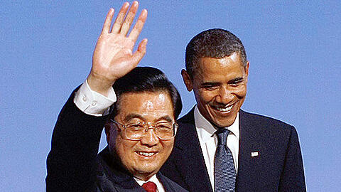 US-Präsident Barack Obama (r) und der chinesische Staatschef Hu Jintao