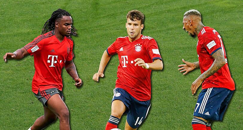 Im Visier von Paris Saint-Germain (v.l.): Renato Sanches, Juan Bernat und Jérôme Boateng.