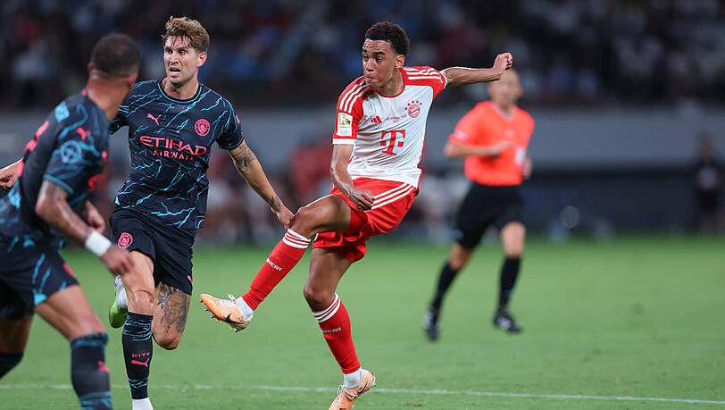 Jamal Musiala konnte an der 1:2-Niederlage gegen Manchester City nichts ändern.
