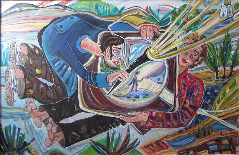 "Den Weg des Lebens finden" heißt dieses Werk von Jelena Kolesnichenko, die auch im Kulturpavillon am Romanplatz ausstellt.