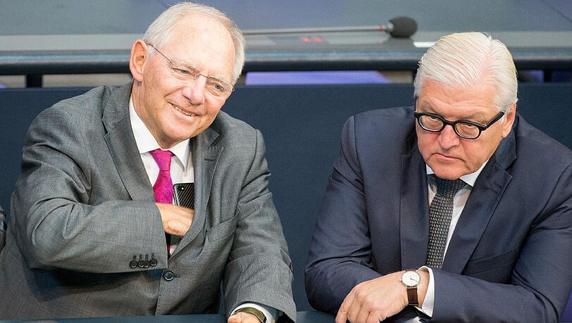 Aussen und Innenminister: Frank-Walter Steinmeier und Wolfgang Schäuble. Aussen und Innenminister: Frank-Walter Steinmeier und Wolfgang Schäuble.