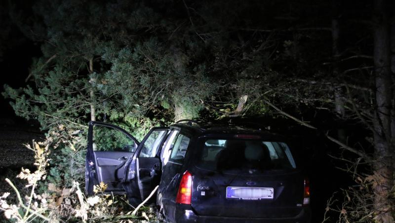 Ein beschädigter PKW steht vor einem Baum. Foto: Andy Eberlein/dpa Ein beschädigter PKW steht vor einem Baum. Foto: Andy Eberlein/dpa