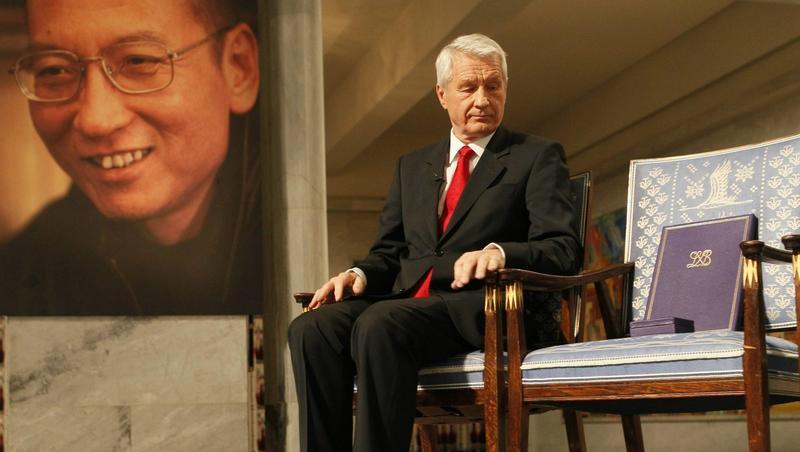 Der Stuhl des Friedensnobelpreisträgers Liu Xiaobo blieb leer. Der Stuhl des Friedensnobelpreisträgers Liu Xiaobo blieb leer.
