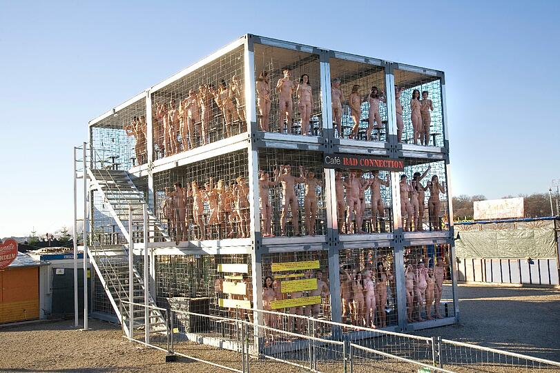 Bilder von der Aktion auf dem Tollwood