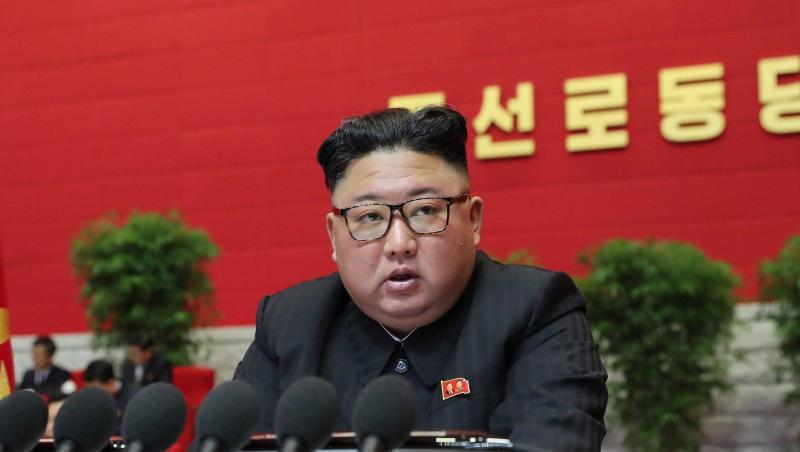 Nordkoreas Machthaber Kim Jong Un droht auf dem Kongress der Partei der Arbeit den USA.
