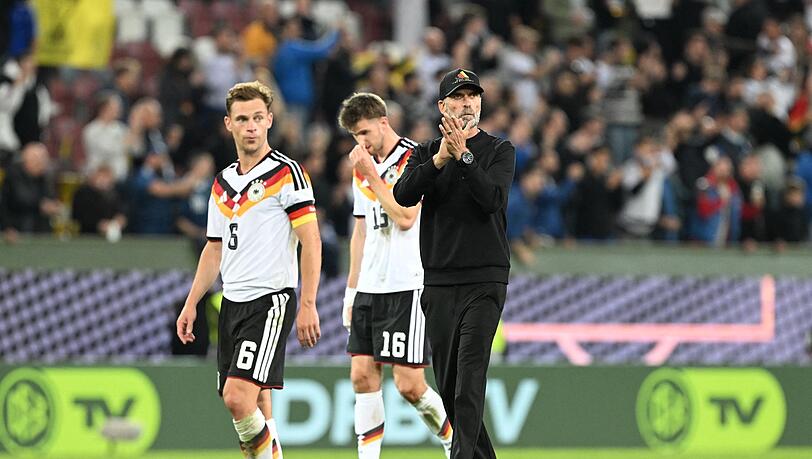 Nationalmannschaftskapitän Joshua Kimmich (links) und Bundestrainer Jürgen Klopp. (Archivbild) Nationalmannschaftskapitän Joshua Kimmich (links) und Bundestrainer Jürgen Klopp. (Archivbild)