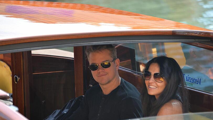 Prominente Hochzeitsgäste: Matt Damon mit seiner Frau Luciana Barroso. Prominente Hochzeitsgäste: Matt Damon mit seiner Frau Luciana Barroso.