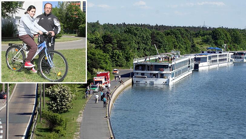 Am Montag saß die elfjährige Yeliz (hier mit ihrem Vater) wieder auf dem Fahrrad ihrer Schwester. Mit dem war sie 24 Stunden zuvor an der Nürnberger Personenschifffahrt-Lände in den Main-Donau-Kanal gestürzt. Am Montag saß die elfjährige Yeliz (hier mit ihrem Vater) wieder auf dem Fahrrad ihrer Schwester. Mit dem war sie 24 Stunden zuvor an der Nürnberger Personenschifffahrt-Lände in den Main-Donau-Kanal gestürzt.