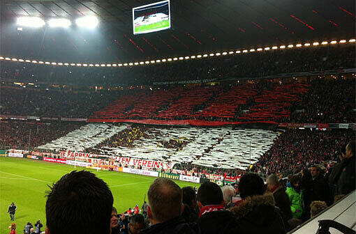 Die Fan-Choreo in der Allianz Arena