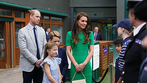 Die Royal Family am Sonntag bei den Wimbledon Championships.