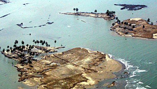 Teil von Banda Aceh nach dem Tsunami 2004 Teil von Banda Aceh nach dem Tsunami 2004