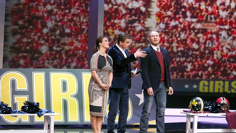 Markus Lanz mit der früheren Eiskunstläuferin Katarina Witt und dem ehemaligen österreichische Skirennläufer Hermann Maier.
