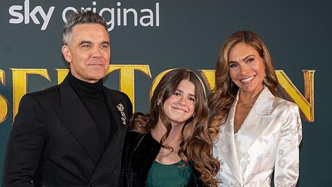 Robbie Williams und Ayda Field auf der ersten Premiere ihrer Tochter Teddy.
