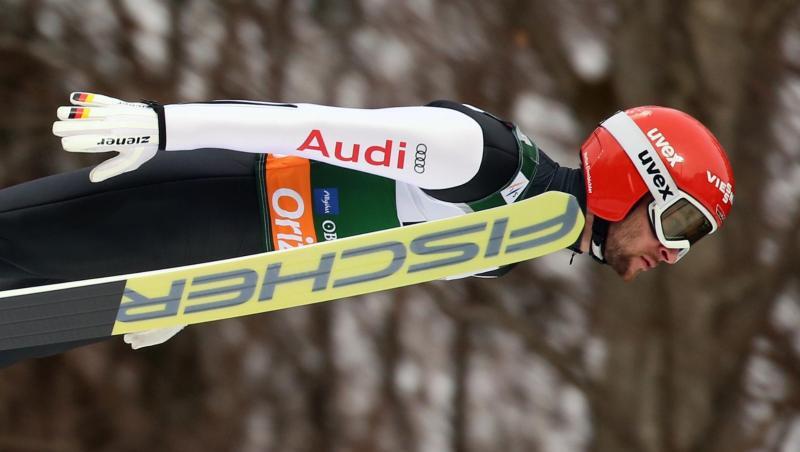 Markus Eisenbichler aus Deutschland springt bei der Qualifikation in Oberstdorf von der Schanze. Foto: Karl-Josef Hildenbrand Markus Eisenbichler aus Deutschland springt bei der Qualifikation in Oberstdorf von der Schanze. Foto: Karl-Josef Hildenbrand