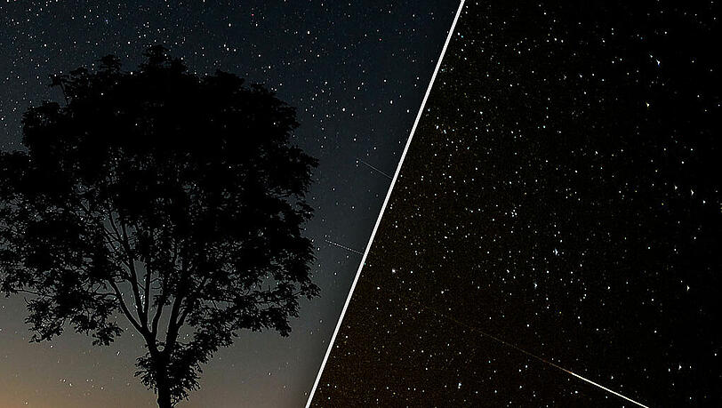 Abseits der Stadt sind die Sternschnuppen besser zu sehen, da der Himmel nicht durch künstliches Licht erhellt wird (Symbolbild). Abseits der Stadt sind die Sternschnuppen besser zu sehen, da der Himmel nicht durch künstliches Licht erhellt wird (Symbolbild).