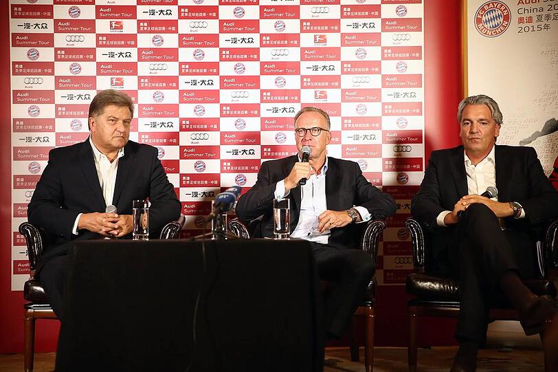 Hier bestätigte Karl-Heinz Rummenigge den Wechsel von Arturo Vidal zum FC Bayern.