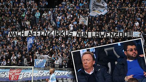 Klare Botschaft an Investor Hasan Ismaik: Die Nordkurve in der Allianz Arena gegen den VfL Bochum.
