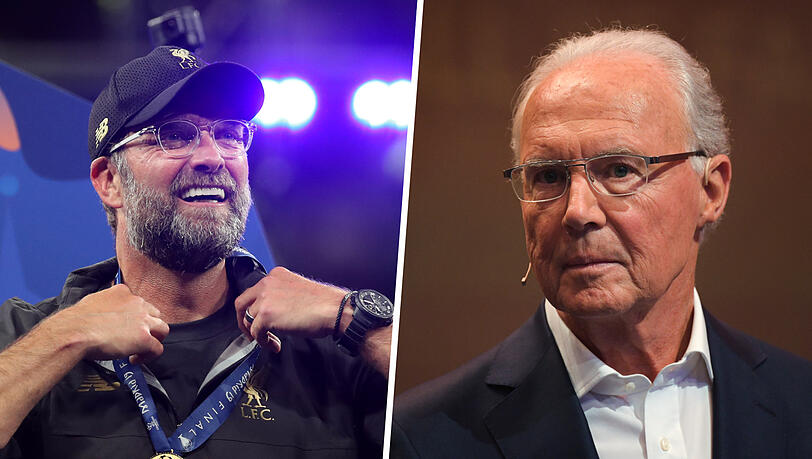 Wünscht sich Jürgen Klopp (l.) als Bayern-Trainer: Franz Beckenbauer (r.). Wünscht sich Jürgen Klopp (l.) als Bayern-Trainer: Franz Beckenbauer (r.).