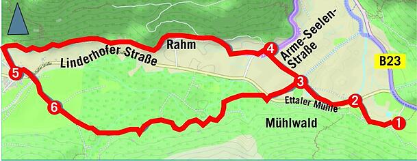 Rund um die Ettaler Mühle. Rund um die Ettaler Mühle.