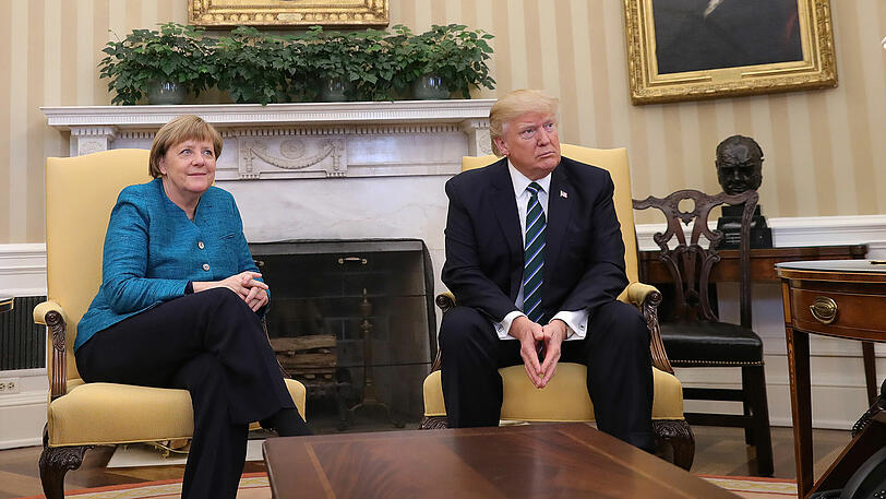 Angela Merkel zu Besuch bei Donald Trump. Die Bilder aus Washington.