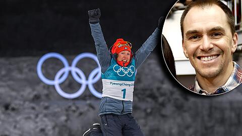 Jubelsprung nach dem zweiten Streich: Biathlon-Star Laura Dahlmeier ist bereits Doppel-Olympiasiegerin in Pyeongchang, am Mittwoch (ab 12.05 Uhr) hat sie die Chance, die Edelmetall-Sammlung zu vergrößern.