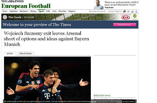 Der FC Bayern München schlägt Arsenal London mit 2:0 im Achtelfinale der Champions League. Wir haben die Pressestimmen zum Spiel gesammelt.